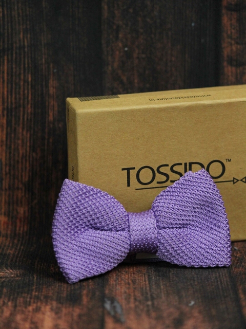 

Tossido Men Purple Knitted Bow Tie
