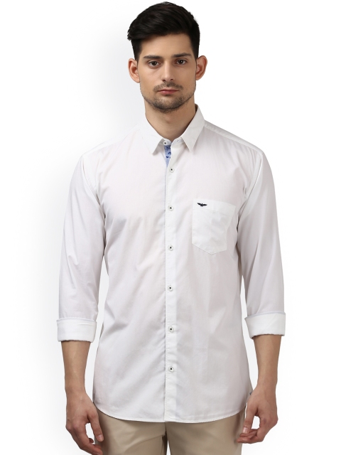 

Park Avenue Men White Regular Fit Solid Casual Shirt