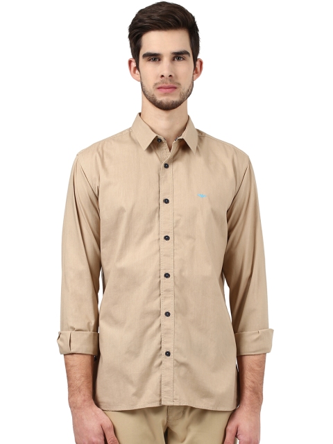 

Park Avenue Men Beige Regular Fit Solid Casual Cotton Shirt