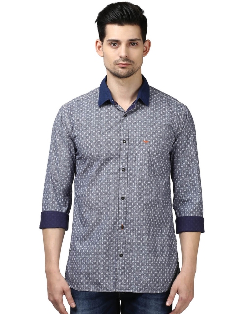 

Park Avenue Men Black Slim Fit Checked Casual Cotton Shirt