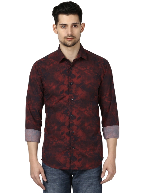 

Park Avenue Men Red & Black Slim Fit Printed Casual Shirt