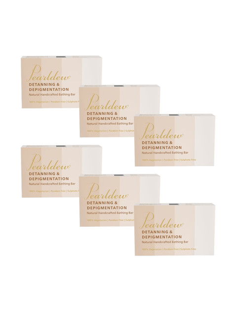 

Pearldew Set Of 6 Detanning & Depigmentation Bathing Bar 75 g Each, Brown
