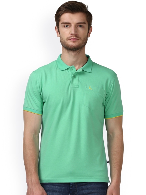 

Parx Men Green Solid Polo Collar T-shirt