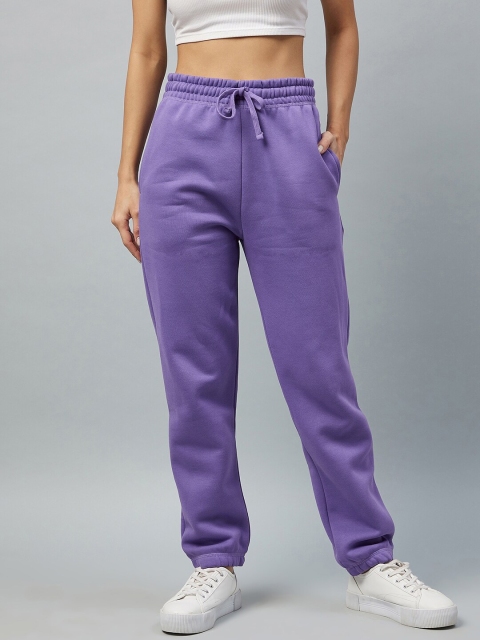 

DELAN Women Purple Solid Track Pants
