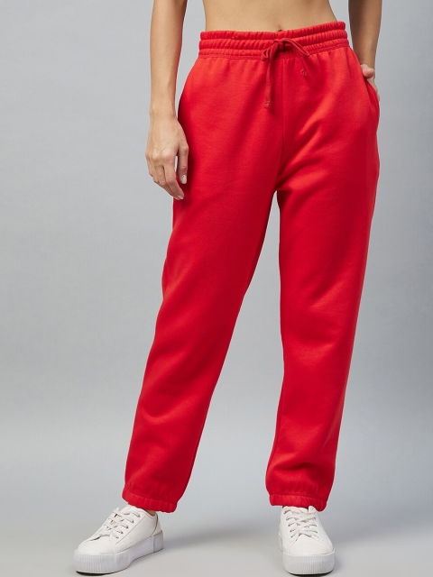 

DELAN Women Red Solid Jogger
