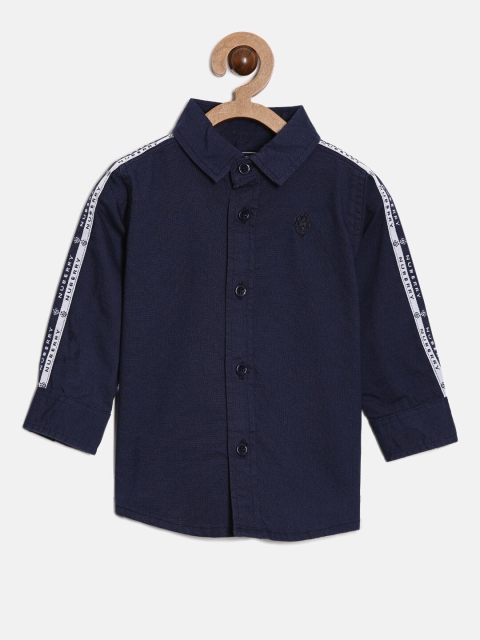 

Nuberry Boys Navy Blue Slim Fit Casual Shirt