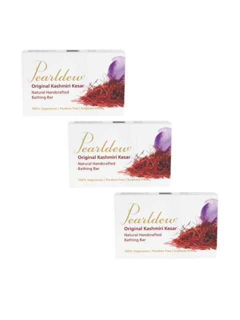 

Pearldew Set Of 3 Original Kashmiri Kesar Bathing Soap, Na