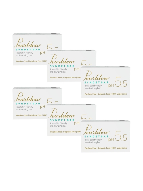 

Pearldew Set Of 6 Syndet Soap With Aloe Vera, Almond Oil, Olive Oil, Na