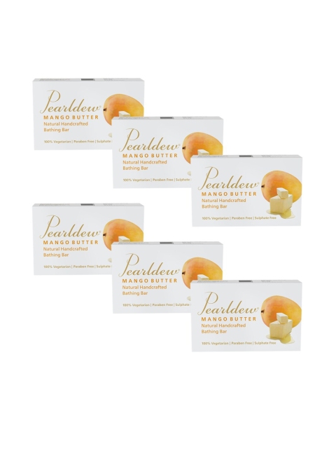 

Pearldew Set Of 6 Mango Butter Bathing Soap 75gm, Yellow