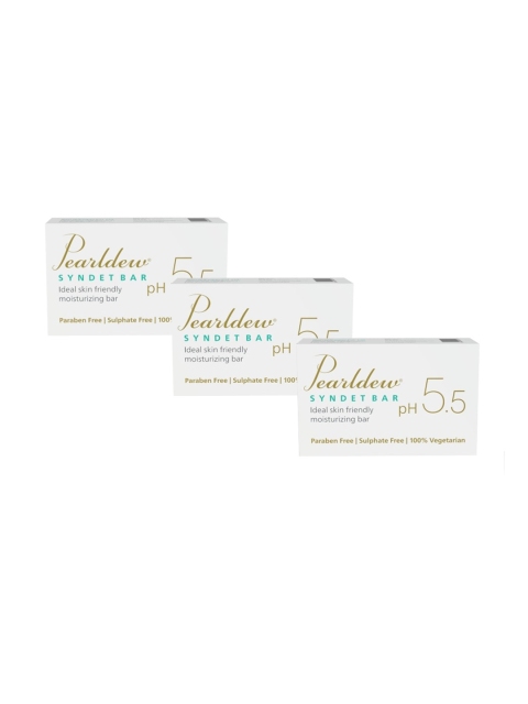 

Pearldew Set Of 3 Syndet Soap With Aloe Vera, Almond Oil, Olive Oil, Na