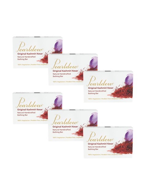 

Pearldew Set Of 6 Original Kashmiri Kesar Bathing Soap, Na