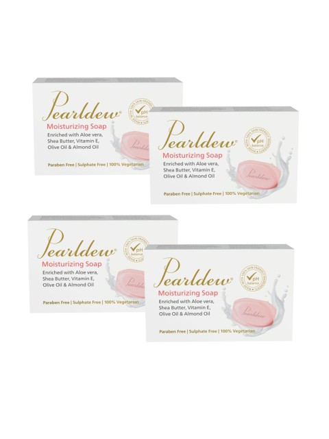 

Pearldew Set Of 4 Moisturizing Soap 300gm, White