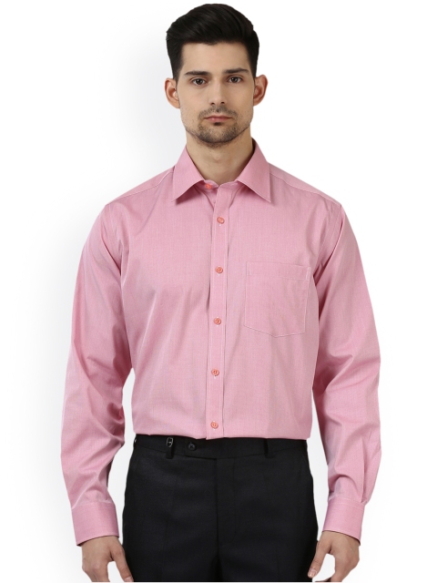 

Park Avenue Men Pink Regular Fit Self-Design Formal Shirt