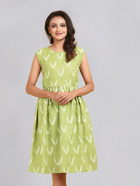 

Atsevam Women Green A-Line Dress