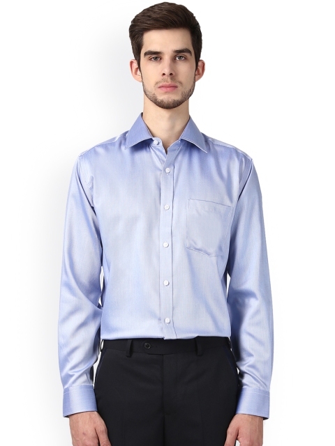 

Park Avenue Men Blue Regular Fit Self Design Formal Shirt