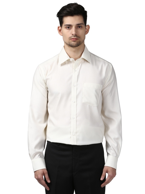 

Park Avenue Men Cream-Coloured Regular Fit Solid Formal Shirt