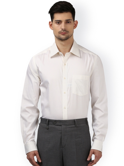 

Park Avenue Men Cream-Coloured Regular Fit Solid Formal Shirt