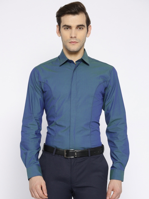 

Park Avenue Men Blue Regular Fit Solid Formal Shirt