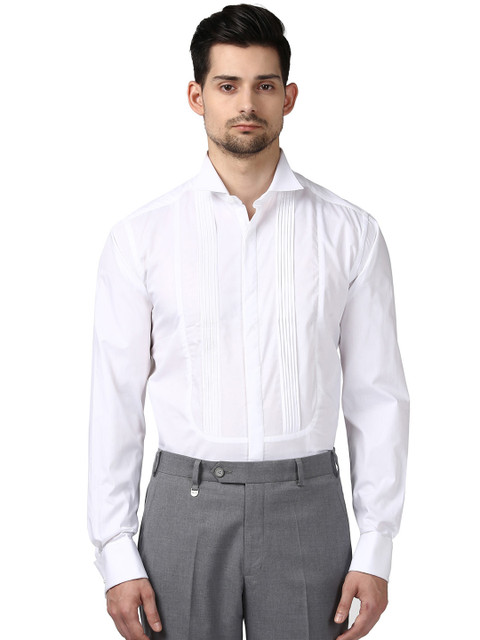 

Park Avenue Men White Regular Fit Self Design Formal Shirt