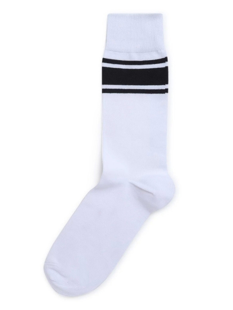 

Marks & Spencer Men White & Blue Solid Calf Length Socks