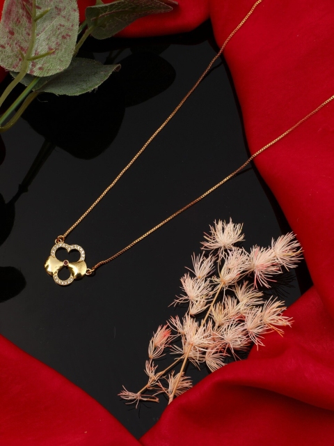 

Vita Bella Gold-Toned & White Gold-Plated Antique Chain