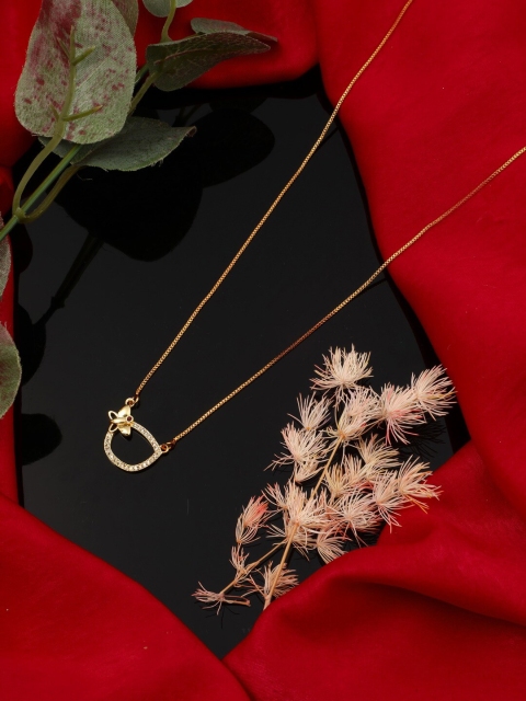 

Vita Bella Women Gold-Toned & White Gold-Plated Antique Chain