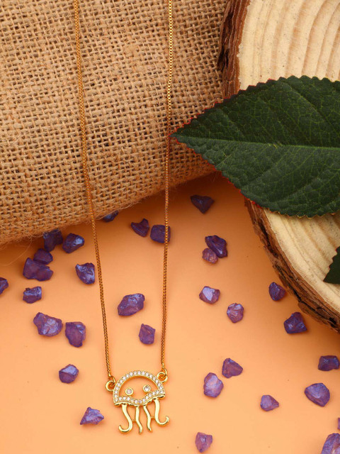 

Vita Bella Women Gold-Toned & White Gold-Plated Antique Chain