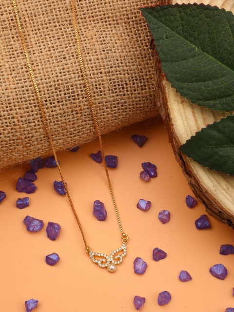 

Vita Bella Women Gold-Toned & White Gold-Plated Antique Chain