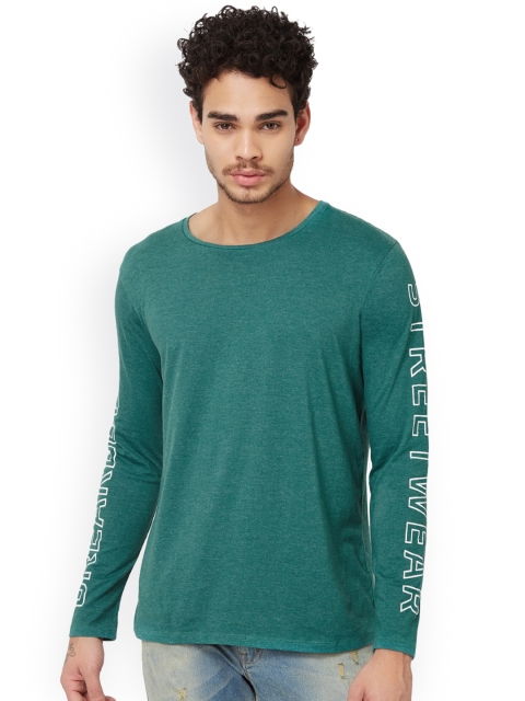 

Breakbounce Men Green Printed T-shirt