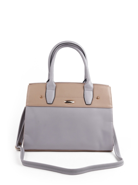 

ODETTE Women Lavender Colourblocked PU Structured Handheld Bag
