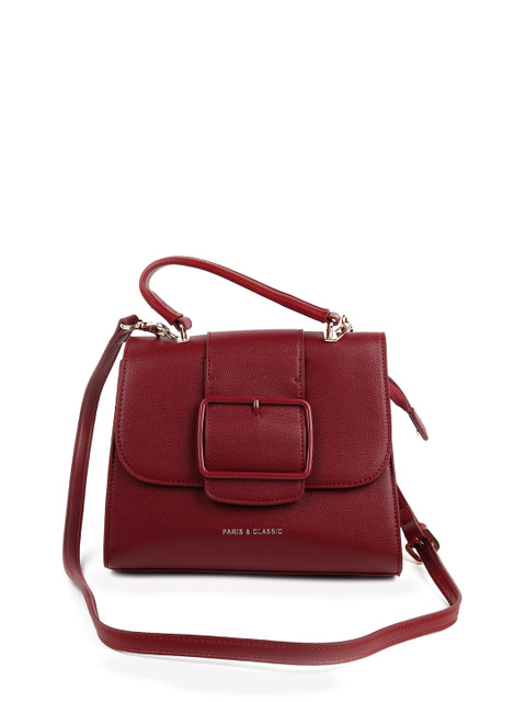 

ODETTE Women Maroon Structured Shoulder Bag