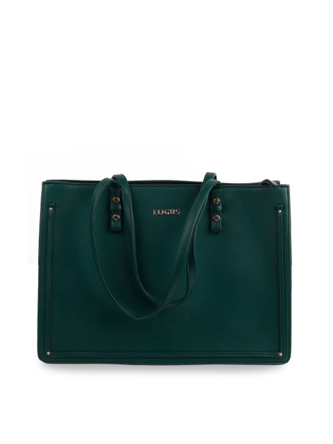 

ODETTE Women Green Textured Two Handles Handheld Bag