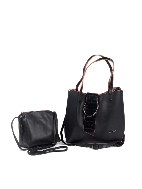 

ODETTE Black Set Of 2 Structured Handheld Bag