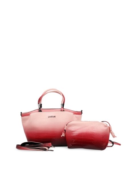 

ODETTE Maroon Textured PU Structured Handheld Bag