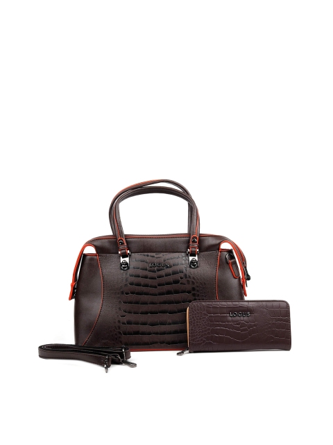 

ODETTE Women Brown Textured Structured Handheld Bag