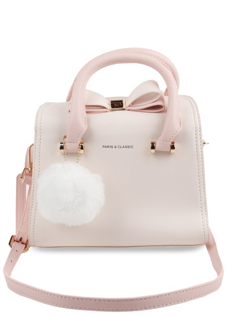 

ODETTE Women Off White PU Structured Handheld Bag