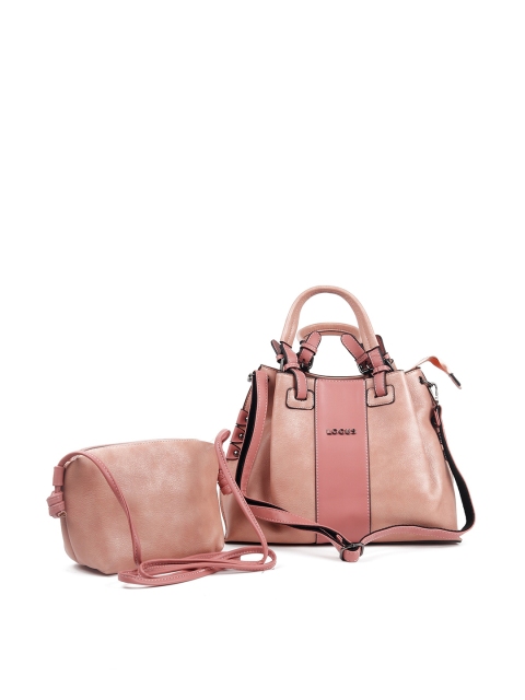 

ODETTE Women Pink Solid PU Structured Handheld Bag