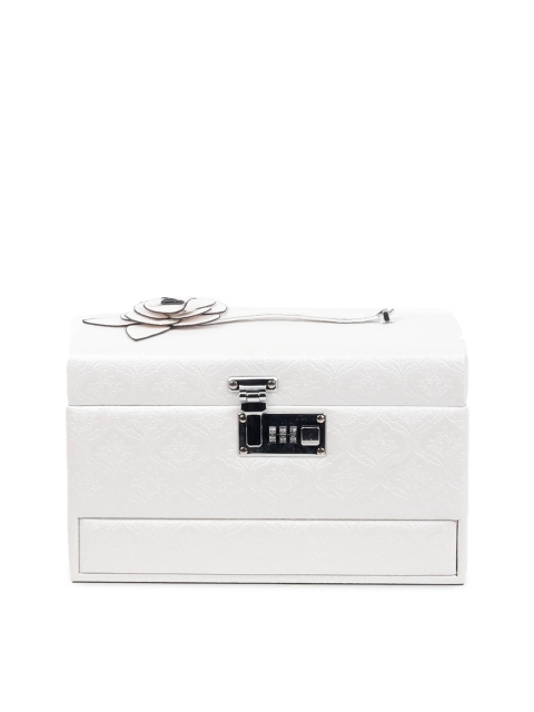 

ODETTE Silver-Toned Structured Shoulder Bag with Tasselled