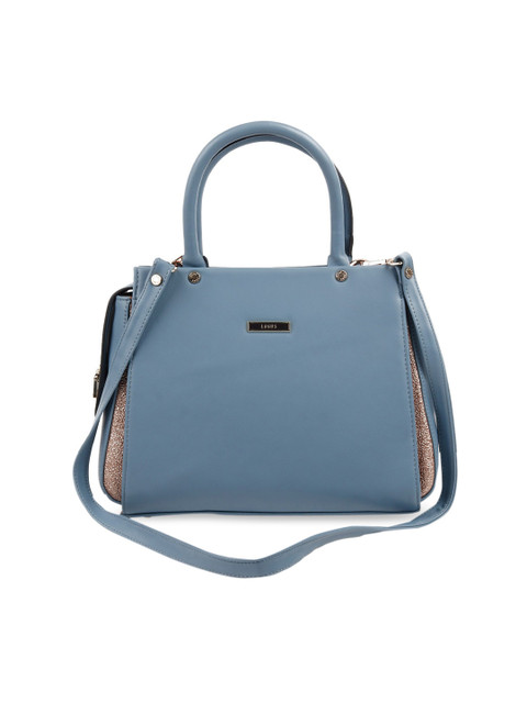 

ODETTE Blue Floral PU Structured Handheld Bag