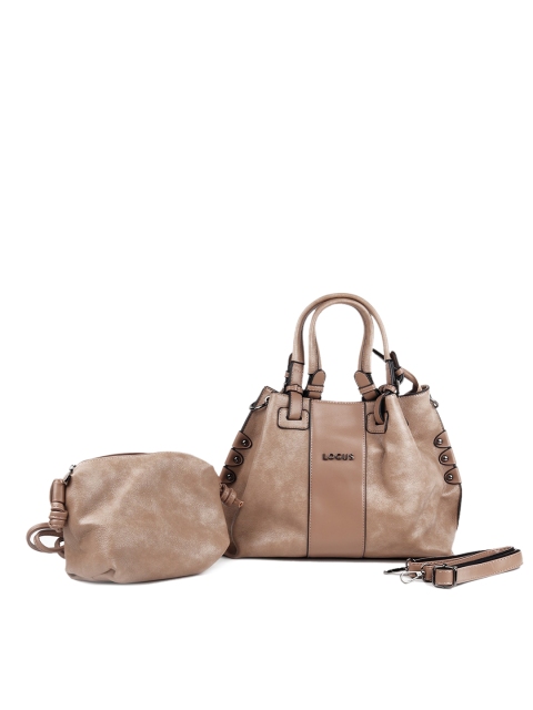 

ODETTE Women Tan Textured Structured Handheld Bag
