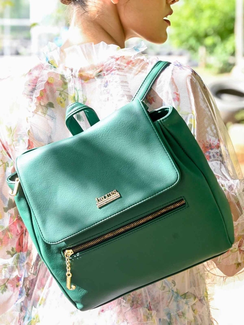 

ODETTE Women Green Solid Backpack