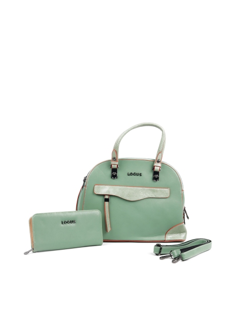 

ODETTE Green PU Structured Shoulder Bag with Tasselled