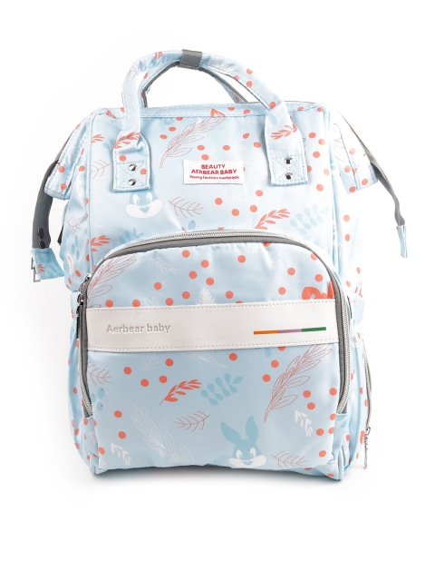 

ODETTE Women Blue Printed Backpack