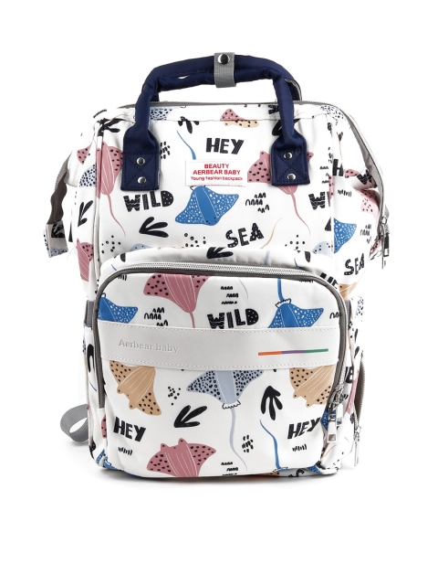 

ODETTE White Printed PU Oversized Structured Shoulder Bag