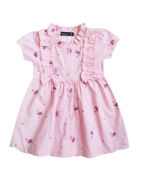 

Milou Pink Cotton Fit and Flare Dress