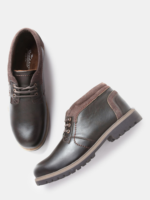 

Roadster Men Brown Solid Mid-Top Trekking Shoes
