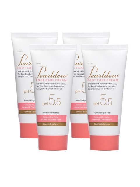 

Pearldew Set of 4 Foot Care Creams, White