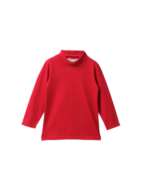 

Beebay Girls Red Solid High Neck T-shirt