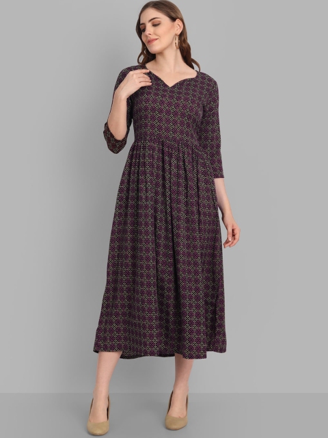 

SINGNI Women Purple Anarkali Kurta