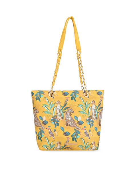 

Rocia Women Yellow Animal Printed PU Structured Shoulder Bag